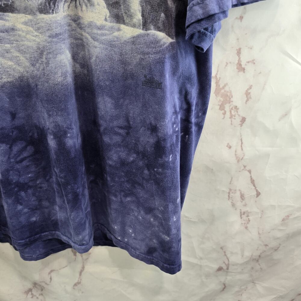 Vintage T Shirt Mens XL 90s Mountain Bison Buffalo Nature Ecology Tie Dye Crew - Picture 4 of 9